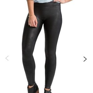 Spanx faux leather leggings - great condition only worn once Size XL